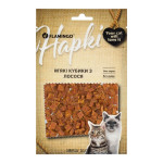 Ласощі Flamingo Фламінго м'які кубики з м’ясом лосося для котів 50г (611471)