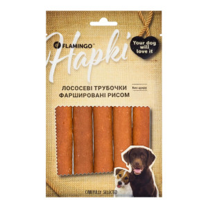 Ласощі Flamingo Фламінго лососеві трубочки фаршировані рисом для собак 75г (611464)