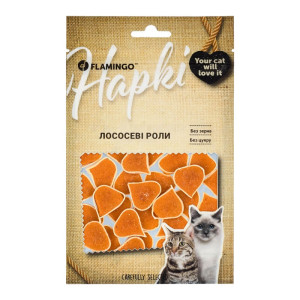 Ласощі Flamingo Фламінго роли з м’ясом лосося для котів 50г (611470)