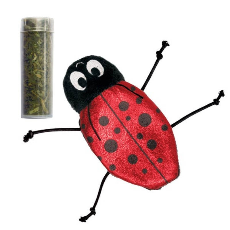 Іграшка для котів KONG Refillables Ladybug Жук-сонечко містить змінний блок із котячою м'ятою
