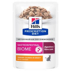 Вологий корм (пауч) для котів Hill's PRESCRIPTION DIET Gastrointestinal Biome для здоров'я ШКТ з куркою , 85 г