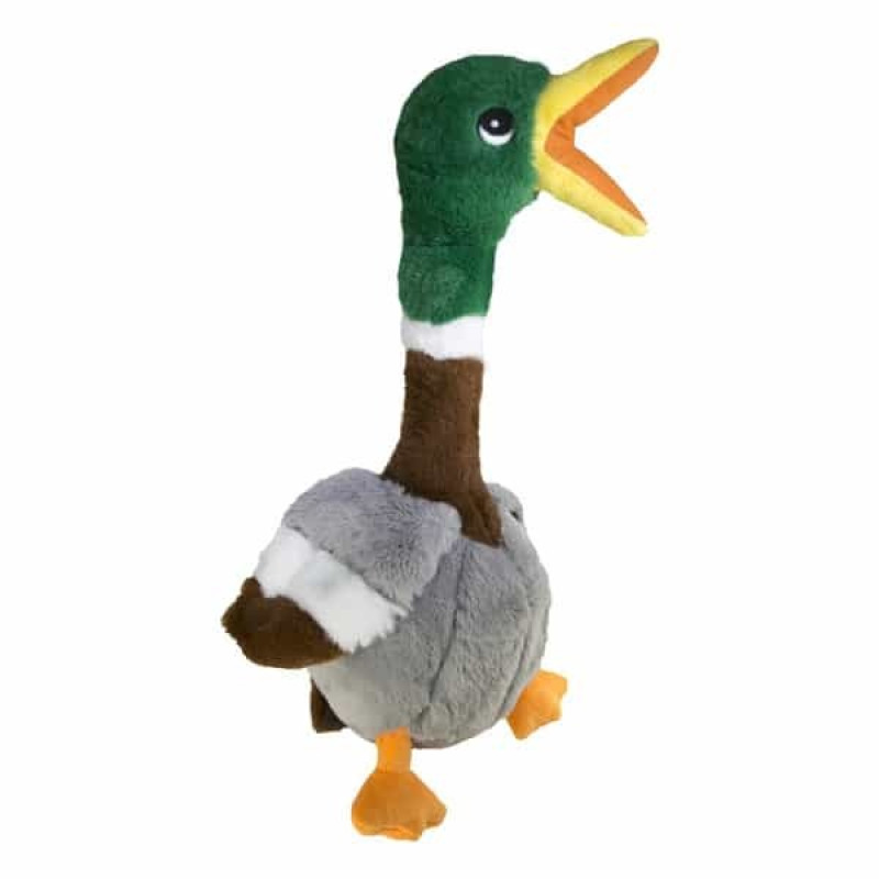 Іграшка для собак KONG Shakers Honkers Duck - Шейкерс Хонкерс Качка, з пискавкою, S
