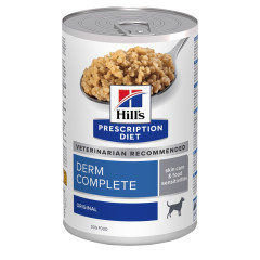 Hill’s PRESCRIPTION DIET Derm Complete Вологий корм для собак при харчовій алергії та атопічному дерматиті, консерва, 370 г