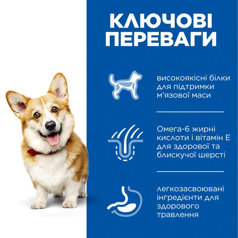 Hill’s SCIENCE PLAN Adult Small&Mini Сухий корм для дорослих собак малих і мініатюрних порід, з куркою, 3 кг