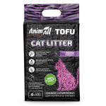 Соєвий наповнювач AnimAll Tofu Lavender з ароматом лаванди, для котів, 6 літрів (2,6 кг)
