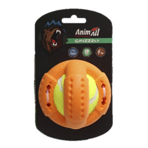 AnimAll GrizZzly АнімАлл Грізлі Іграшка для собак тенісний м'яч S, 9,2 см, жовто-помаранчевий