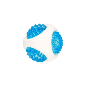 Іграшка AnimAll GrizZzly LED-м'яч що світиться для собак, біло-синій, 7,7 см