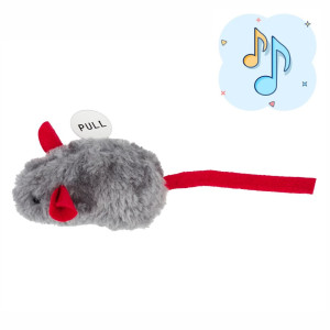 Іграшка AnimAll Fun Mouse з пищалкою для котів, 15 см