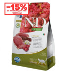 Сухий беззерновий корм Farmina N&D QUINOA URINARY DUCK & CRANBERRY для котів з проблемами сечевипускання. Качка, кіноа, журавлина та ромашка. 300г