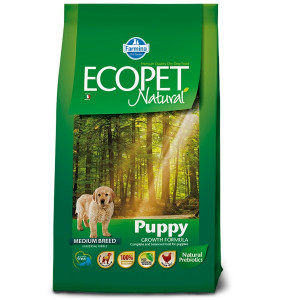 Сухий корм Farmina Ecopet Natural Puppy Medium для цуценят середніх порід, з куркою, 12 кг