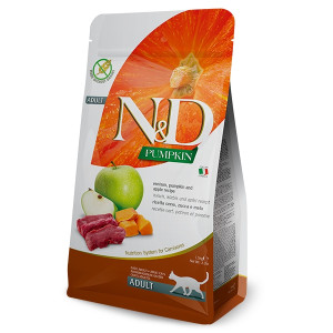 Фарміна кет сух N&D CAT PUMPKIN VENISON & APPLE ADULT з гарбузом, олениною та яблуком 1,5 kg 35417