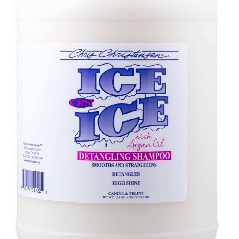 Шампунь Chris Christensen Ice on Ice для собак та котів для розплутування шерсті 3,8 л