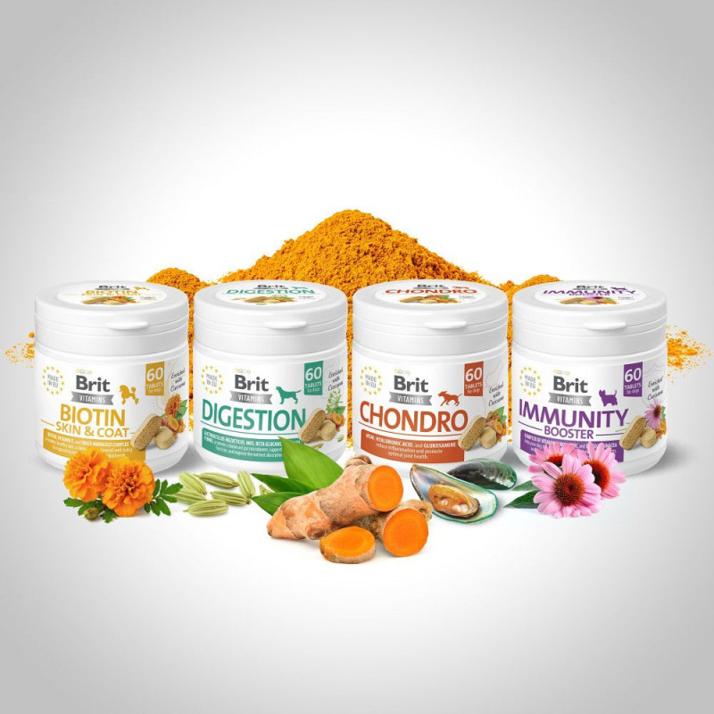 Вітаміни для собак Brit Vitamins Immunity Booster 120 g для імунітету 60 таблеток