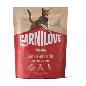 Корм сухой Carnilove Active Lamb & Wild Boar Sterilised для стерилизованных кошек ягненок и дикий кабан 400 г