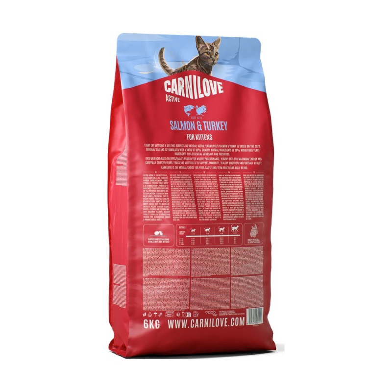 Корм сухой Carnilove Active Salmon & Turkey Kitten для котят лосось и индейка 6 кг