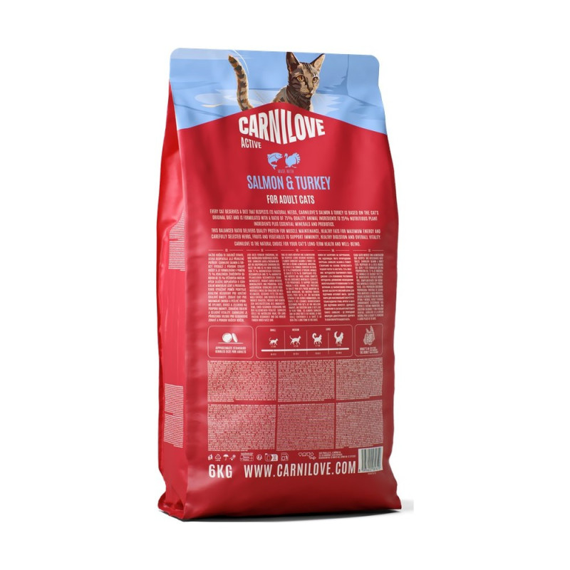 Корм сухой Carnilove Active Salmon & Turkey для кошек лосось и индейка 6 кг
