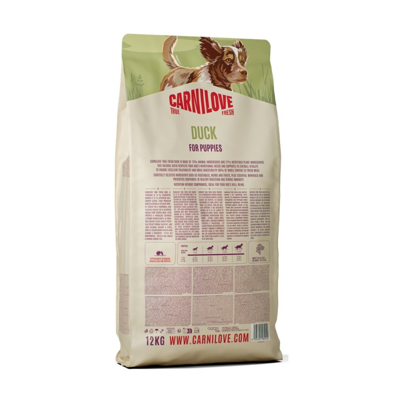 Корм сухой Carnilove True Fresh Puppy для щенков утка 12 кг