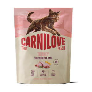 Корм сухой Carnilove True Fresh Turkey Sterilised для стерилизованных кошек индейка 400 г