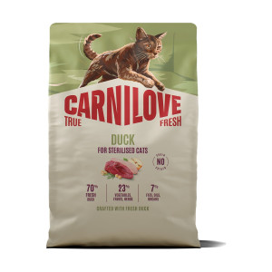 Корм сухой Carnilove True Fresh Duck Sterilised для стерилизованных кошек утка 2 кг