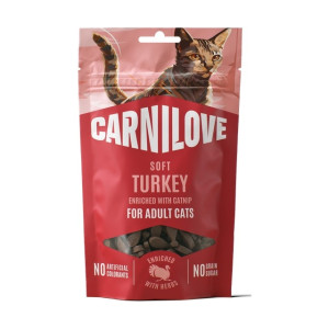 Лакомства Carnilove Soft Snack Turkey with Catnip для кошек мягкие индейка и кошачья мята 50 г
