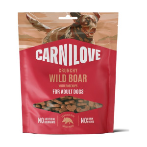 Лакомства Carnilove Crunchy Snack Wild Boar with Rosehips для собак хрустящие дикий кабан и шиповник 200 г
