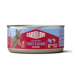 Корм влажный Carnilove Turkey & Salmon для котят паштет индейка и лосось 100 г