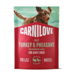 Корм влажный Carnilove Turkey & Pheasant with Raspberry Leaves для собак паштет индейка и фазан с листьями малины 300 г+G87