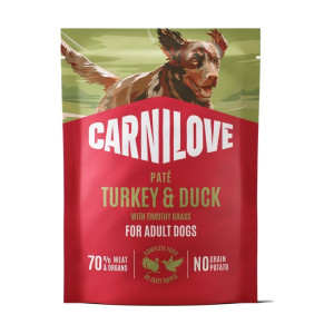 Корм влажный Carnilove Turkey & Duck with Timothy Grass для собак паштет индейка и утка с тимофеевкой 300 г