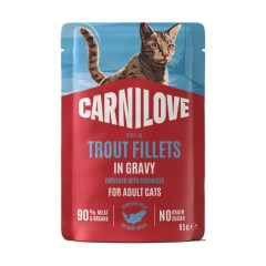 Корм вологий Carnilove Gravy Trout with Echinacea для котів форель та ехінацея в соусі 85 г
