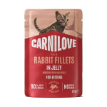 Корм вологий Carnilove Jelly Rabbit with Marigold для котів кролик і календула в желе 85 г