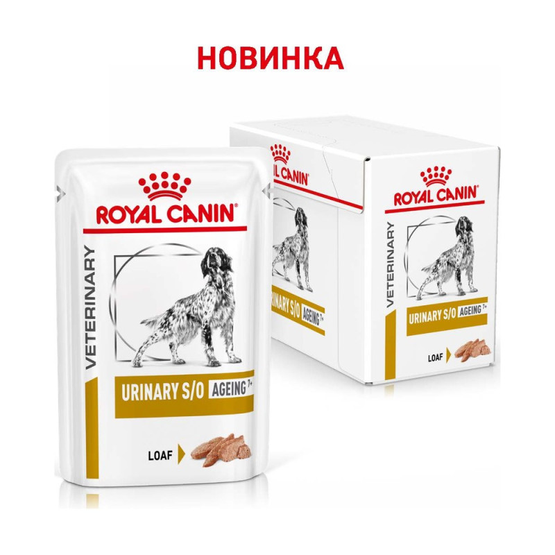 Влажный корм для взрослых собак ROYAL CANIN URINARY S/O AGEING 7+ DOG (паштет) 0.085 кг