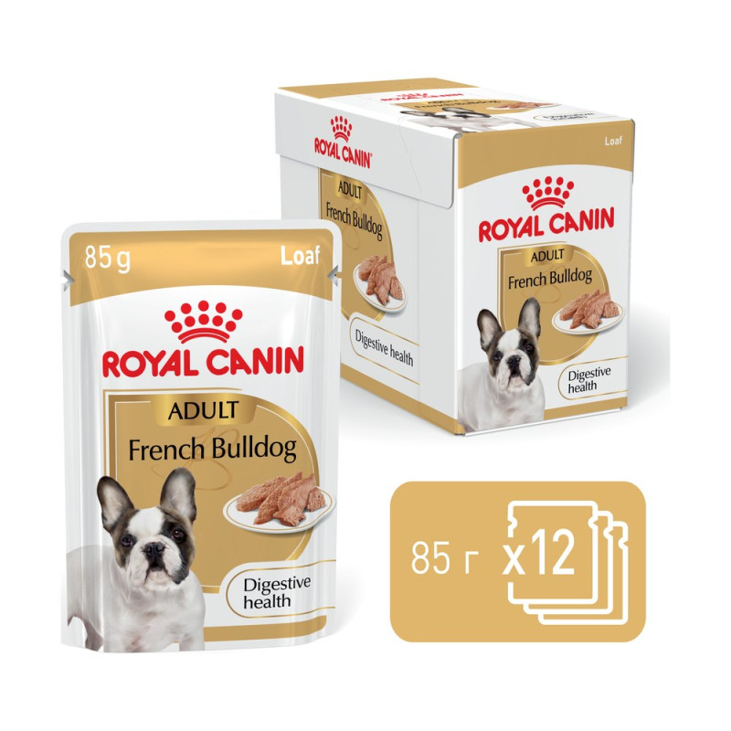 Влажный корм для взрослых собак породы Французский бульдог ROYAL CANIN FRENCH BULLDOG LOAF 0.085 кг