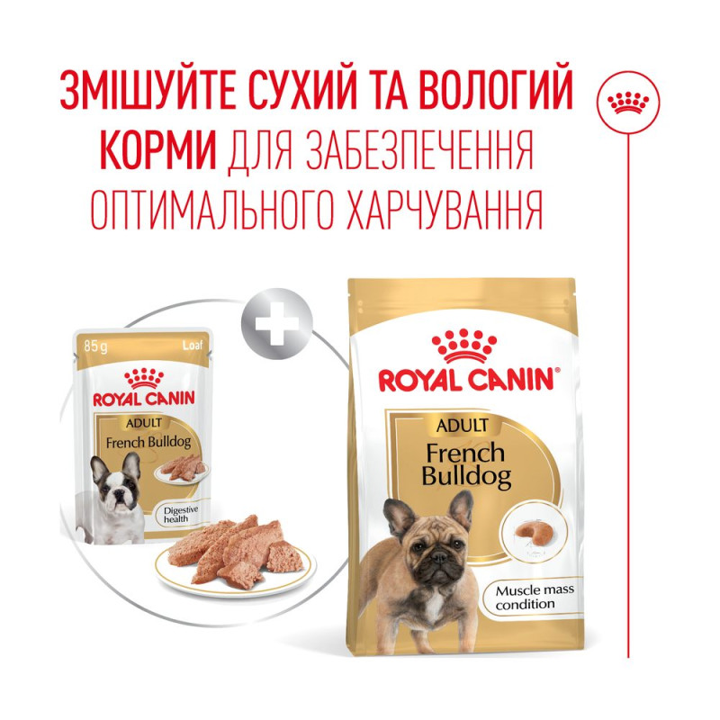 Влажный корм для взрослых собак породы Французский бульдог ROYAL CANIN FRENCH BULLDOG LOAF 0.085 кг