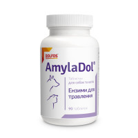 Таблетки Dolfos AmylaDol для кошек и собак с заболеванием поджелудочной железы, 90 таб