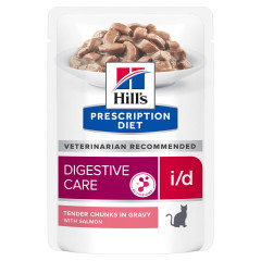 Вологий корм (пауч) для котів Hill's PRESCRIPTION DIET i/d для здоров'я ШКТ з лососем , 85 г
