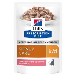 Вологий корм (пауч) для котів Hill's PRESCRIPTION DIET k/d для підтримання функції та здоров’я нирок з лососем , 85 г