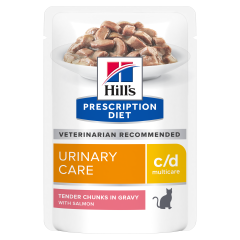Вологий корм (пауч) для котів Hill's PRESCRIPTION DIET c/d для підтримки здоров’я нирок та сечовидільної системи з лососем , 85 г
