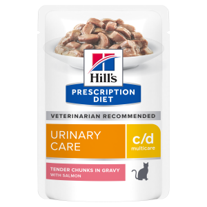 Вологий корм (пауч) для котів Hill's PRESCRIPTION DIET c/d для підтримки здоров’я нирок та сечовидільної системи з лососем , 85 г