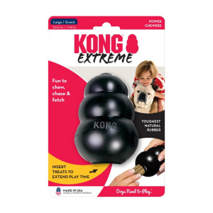 Іграшка KONG Extreme класичний для собак з отвором для ласощів, з понад міцної гуми, L