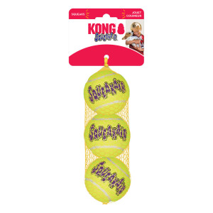 Іграшка KONG AirDog SqueakAir Ball тенісні м'ячикиз пищалкою, M 3 шт.
