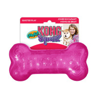 Игрушка KONG Squeezz Crackle Bone хрустящая кость, для собак, средняя, M