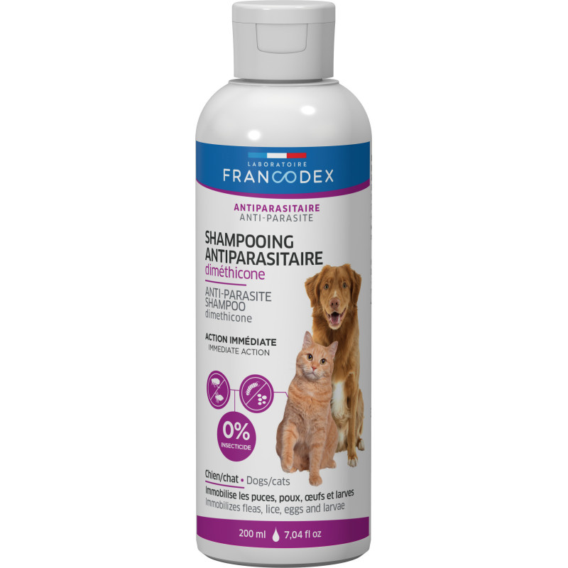 Шампунь Laboratorie Francodex Gentle Shampoo dimethicone для котів і собак з диметиконом, 200 мл
