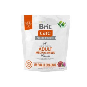 Сухой корм Brit Care Hypoallergenic для собак средних пород - при нежелательных реакциях, с ягненком, 1 кг