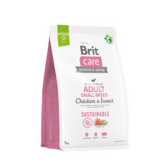 Сухий корм Brit Care Sustainable для собак малих порід, з куркою та комахами, 3 кг