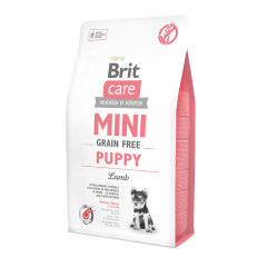 Сухий беззерновий корм Brit Care для цуценят мініатютрних порід, з ягням, 2 кг