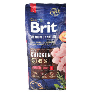 Сухий корм Brit Premium для цуценят молодих великих порід, з куркою, 15 кг
