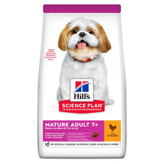 Hill’s SCIENCE PLAN Mature Adult 7+ Small&Mini Сухий корм для зрілих малих і мініатюрних собак від 7 років, з куркою, 1,5 кг