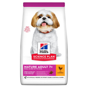 Hill’s SCIENCE PLAN Mature Adult 7+ Small&Mini Сухий корм для зрілих малих і мініатюрних собак від 7 років, з куркою, 1,5 кг