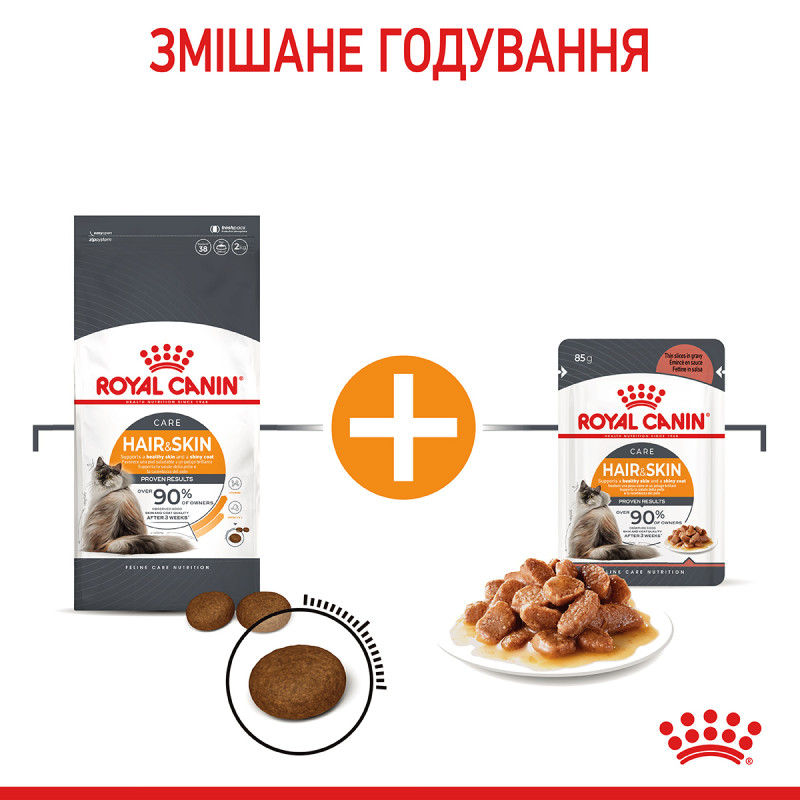 Сухой корм для котов ROYAL CANIN HAIR & SKIN CARE - поддержание здоровья кожи и блеска шерсти, 10 кг