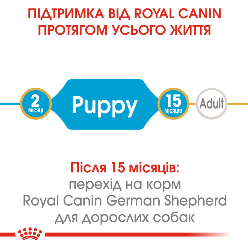 Сухой корм для щенков ROYAL CANIN GERMAN SHEPHERD PUPPY породы Немецкая овчарка, 12 кг